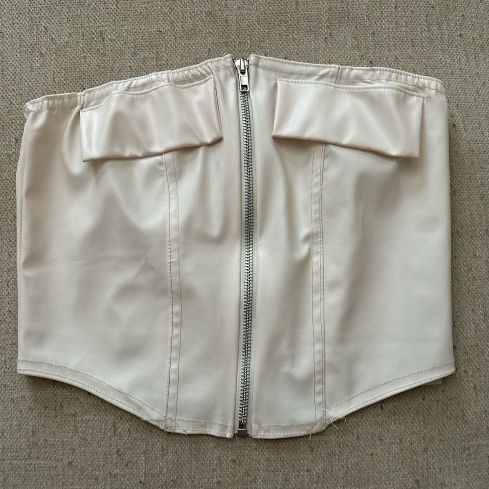 PrettyLittleThing Ivory Satin Corset